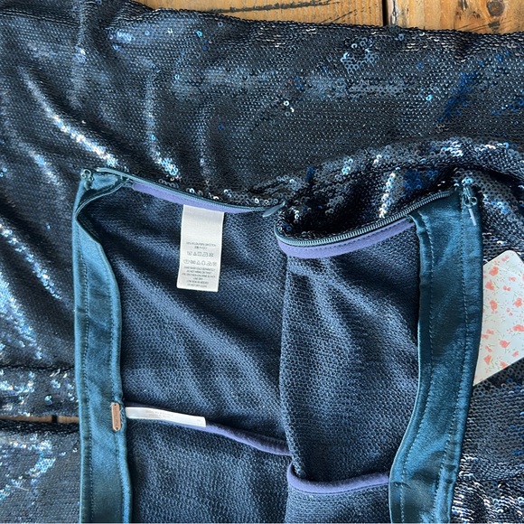 Free People sequins dress pants in deep blue Jewel size 0 - Picture 9 of 10